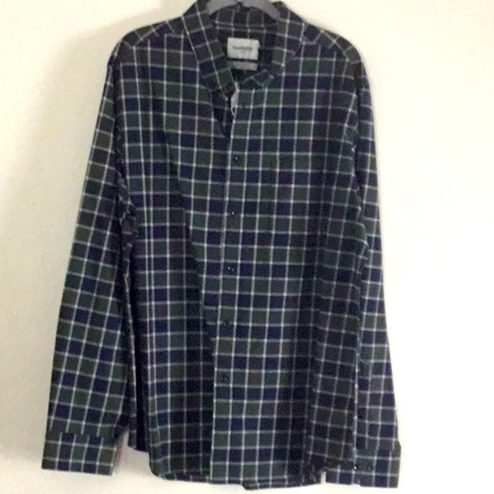 Men’s Plaid, Cotton, Casual Button Down Shirt.